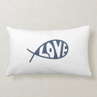 Almofada Lombar Jesus Fish Love Travesseiro decorativo