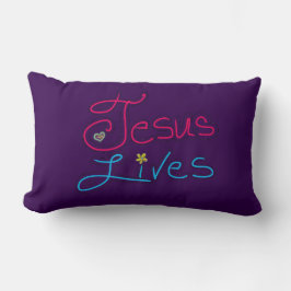 Almofada Lombar Jesus Lives Purple 