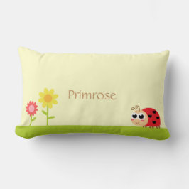 Almofada Lombar Joaninha Bebê Fofa com manchas em forma de coração