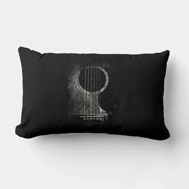 Almofada Lombar Jogador de Violão Acústico Seis String Rock & Roll (Frente)