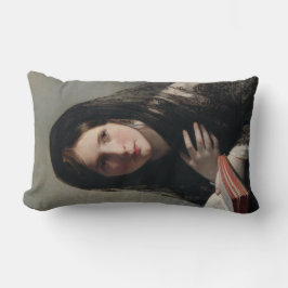 Almofada Lombar Jovem Mulher Perdida nos Sonhos (Lendo um Livro)