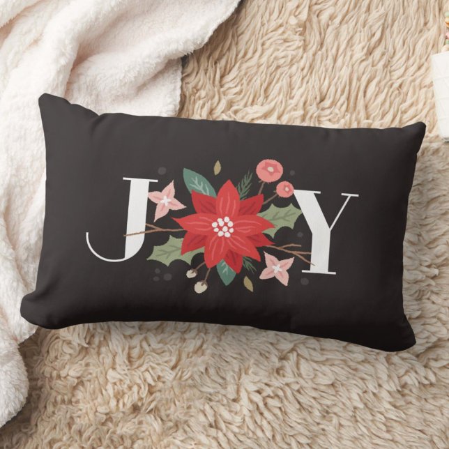 Almofada Lombar Joy Flourish Floral Holiday Travesseiro lombar - P (Criador carregado)