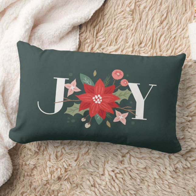 Almofada Lombar Joy Flourish Floral Holiday Travesseiro lombar - V (Criador carregado)