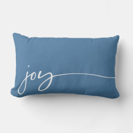 Almofada Lombar Joy Winter Blue Elegant - Script de Caligrafia