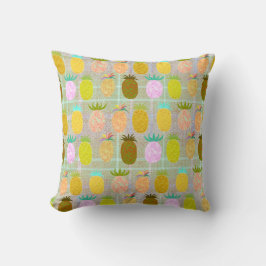 Almofada Lombar Juicy Plaid Pineapple Pattern
