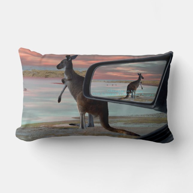 Almofada Lombar Kangaroo Seeft Breezes Illusion Art, (Frente)