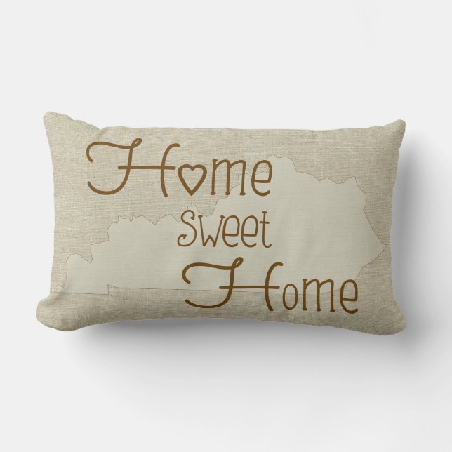 Almofada Lombar Kentucky-Home Sweet Home Page, nome personalizado (Frente)
