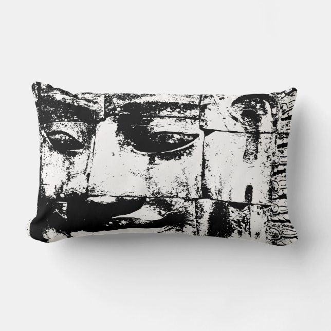 Almofada Lombar Khmer Stone Face ... Bayon Temple, Camboja (Frente)