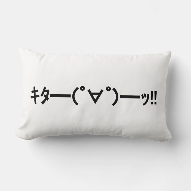Almofada Lombar KITA! Emoticon キ タ ━ ━ (゜ ∀ ━゜━━━ッ! Japonês Kaomoj (Frente)