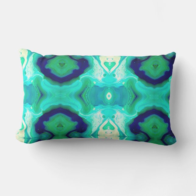 Almofada Lombar LaBella Turquoise e Travesseiro de Destaque Azul 3 (Frente)