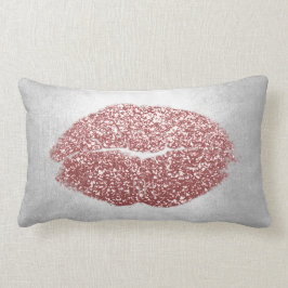 Almofada Lombar Lábios Brilhante Cinza Blush Power Makeup Kiss Sky