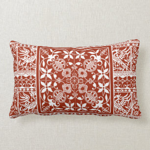 Almofada Lombar Laço antigo Home tradicional vermelho e branco
