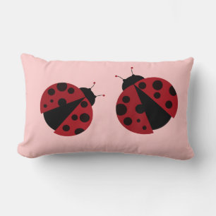 Almofada Lombar ladybug preto e vermelho
