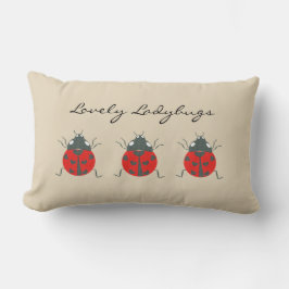 Almofada Lombar Ladybugs | Adorável Trio de Travesseiros lombares