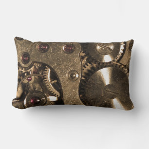 Almofada Lombar Lâminas De Relógio De Metal Steampunk