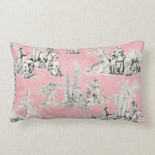 Almofada Lombar Lance decorativo floral cor-de-rosa chique de
