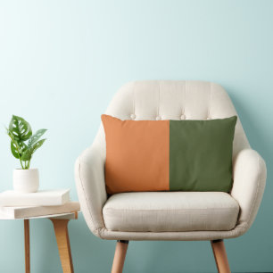 Almofada Lombar Laranja Verde Retro