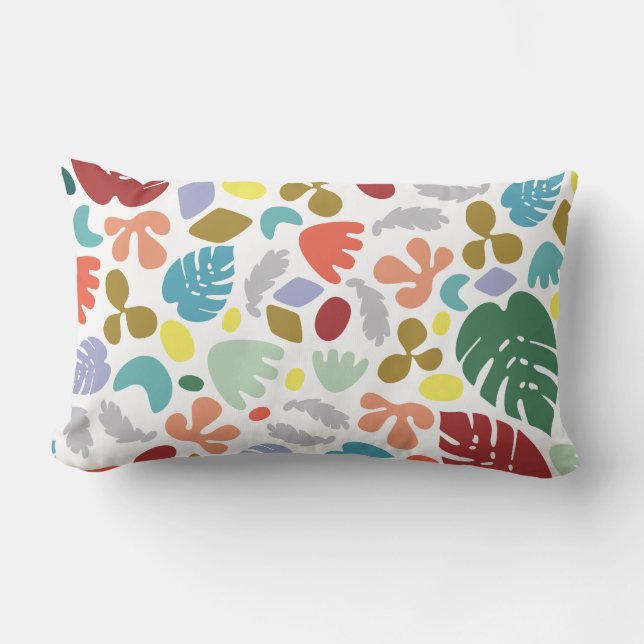 Almofada Lombar Laranja Verde Vermelho Urbano Único (Frente)