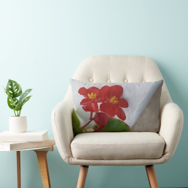 Almofada Lombar Laranja Vermelho com Amarelo (Cadeira)