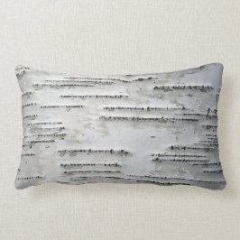 Almofada Lombar Latido branco, Cinza e pássaro preto