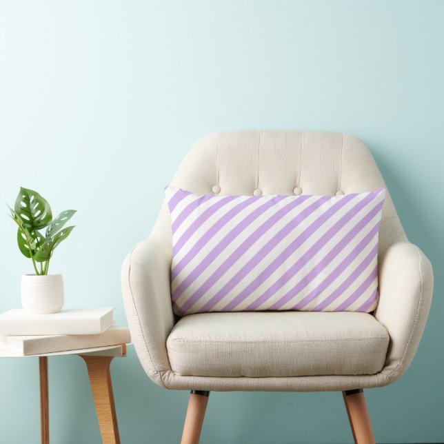 Almofada Lombar Lavanda com striping (Cadeira)
