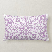 Lavanda e mandala floral branca