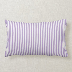 Almofada Lombar Lavanda e travesseiro decorativo branco da listra