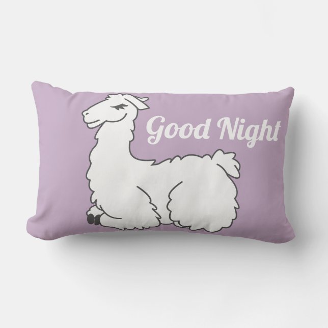 Almofada Lombar Lavanda Sonolento Llama Boa Noite (Frente)