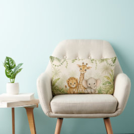 Almofada Lombar Leão Bebê Girafa e Elefante Personalizado Selva
