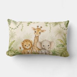 Almofada Lombar Leão Bebê Girafa e Elefante Personalizado Selva