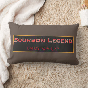 Almofada Lombar Legenda de 2 Design preto/Bourbon reversível