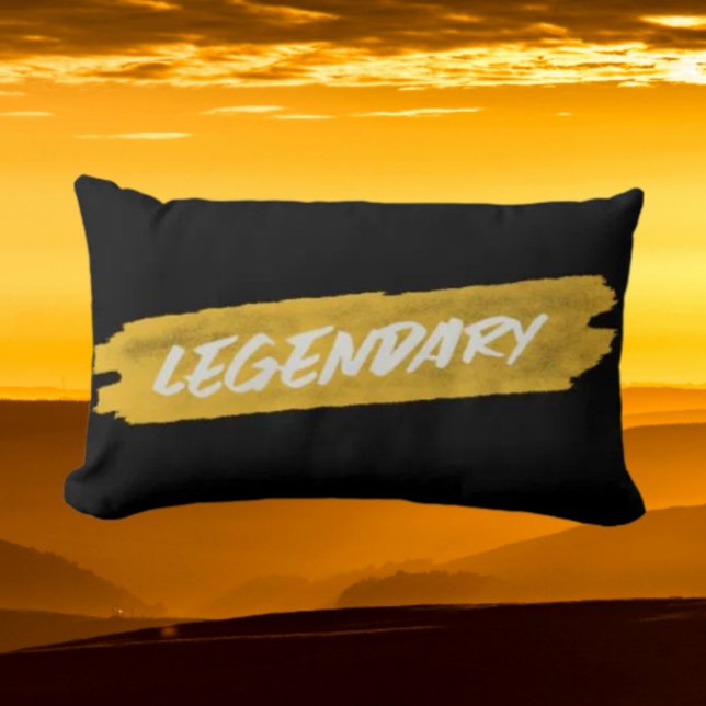 Almofada Lombar Legendary Brush Stroke Throw Pillow – Bold (Criador carregado)