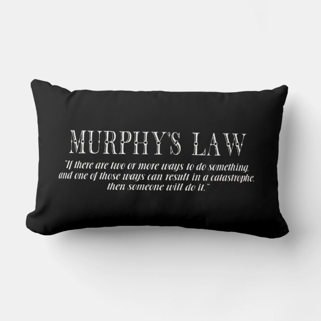Almofada Lombar Lei de Murphy (Frente)