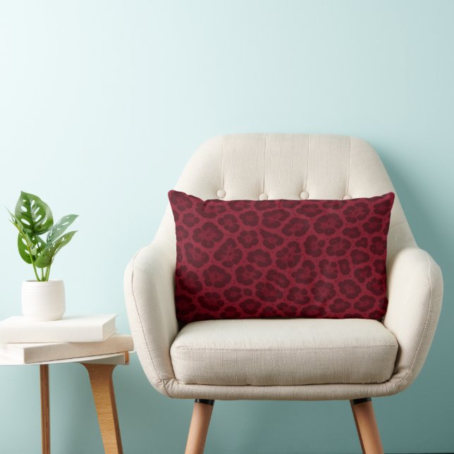 Almofada Lombar Leopardo Roxo (Cadeira)