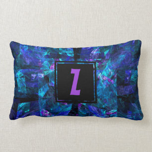 Almofada Lombar Letra Inicial Personalizada Monograma Shimmering B