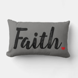 Almofada Lombar Letras de textura FAITH com Travesseiro lombar do