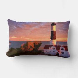 Almofada Lombar lighthouse sunrise trow pillow