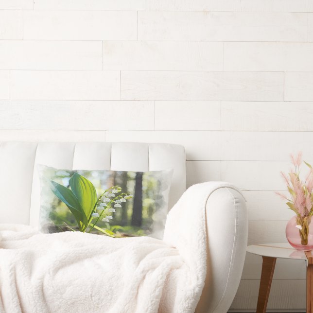 Almofada Lombar Lily do vale National Flower Finlândia | (Sofá)