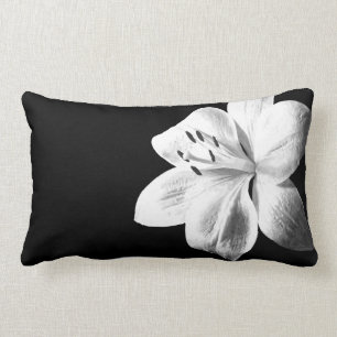 Almofada Lombar Lily Preta e Branca