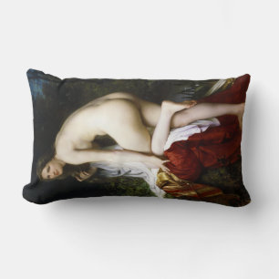 Almofada Lombar Linda mulher Bather (de Bouguereau)