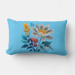 Almofada Lombar lindas flores e folhas