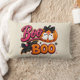 Almofada Lombar Lindo Boo Boo Cor-de-Rosa de Halloween Abóbora Fem