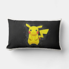 Almofada Lombar Lindo Mascote de Rato Anime Amarelo Elétrico em Pr
