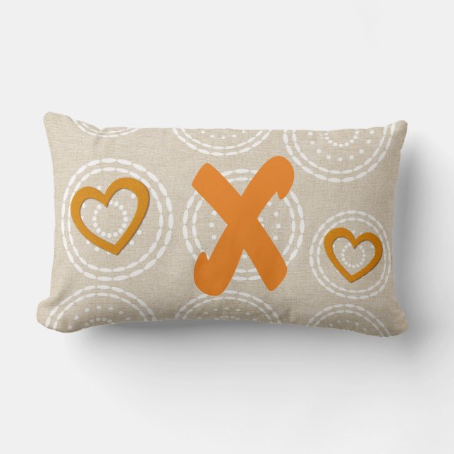 Almofada Lombar Linen Bonito Monograma (Frente)