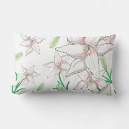 Almofada Lombar Lírios brancos