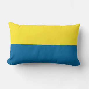 Almofada Lombar Listras Azul e amarelo Personalizável