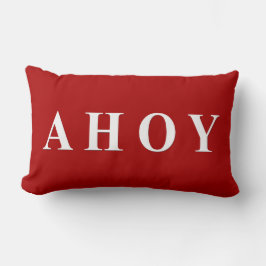 Almofada Lombar Listras náuticas brancas vermelhas da navigação