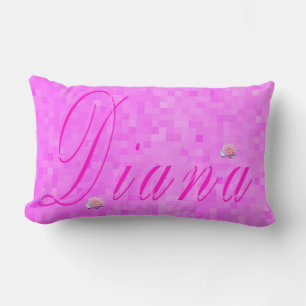 Almofada Lombar Logotipo do Nome Diana Meninas,