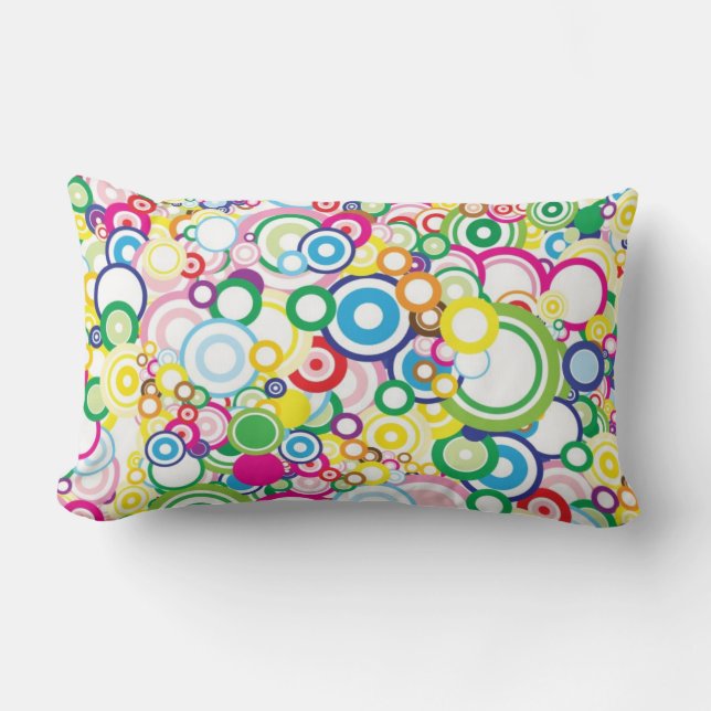 Almofada Lombar Lote de círculos vívidos (Frente)