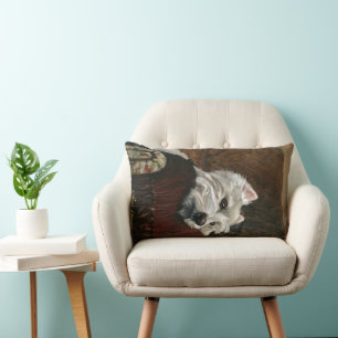 Almofada Lombar Lounging Westie em Sofa